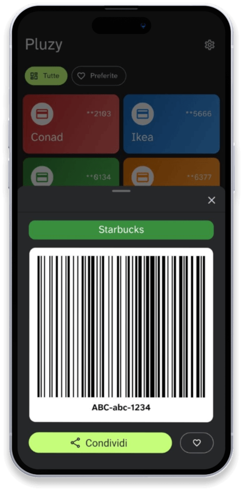 Displaying a loyalty card barcode at checkout